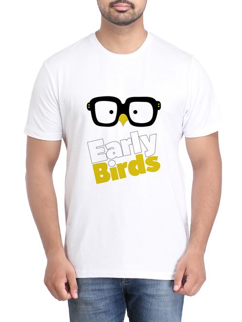 white cotton chest print tshirt - 14905592 - Very Small Image - 1