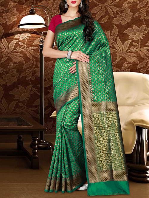 delicate zari patola saree with blouse - 14907380 - Very Small Image - 1