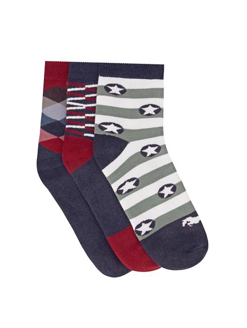 multi colored cotton ankle length socks - 14907769 - Very Small Image - 1