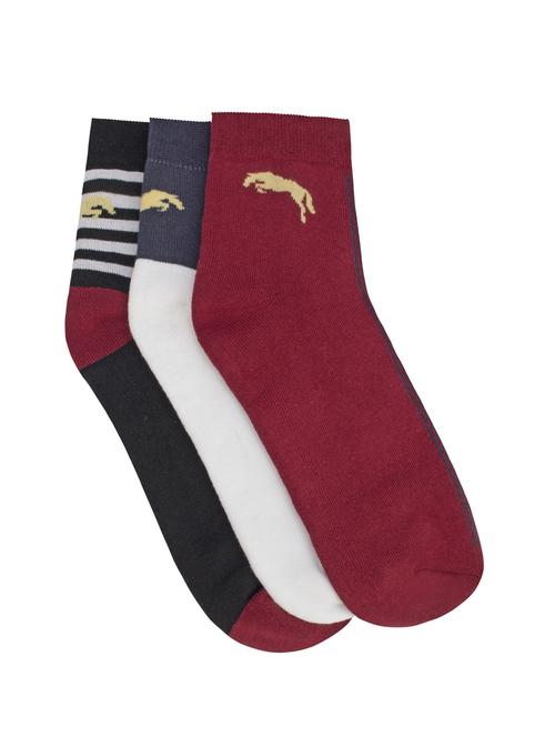 multi colored cotton ankle length socks - 14907820 - Very Small Image - 1