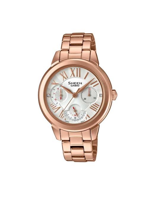 casio silver dial analog watch for women - sx206 - 14908036 - Very Small Image - 1
