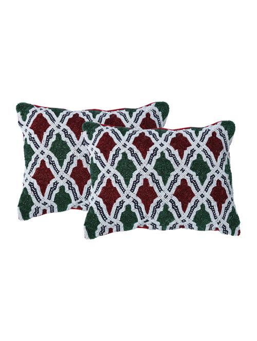 set of 2 embroidered cushion covers - 14908330 - Very Small Image - 1