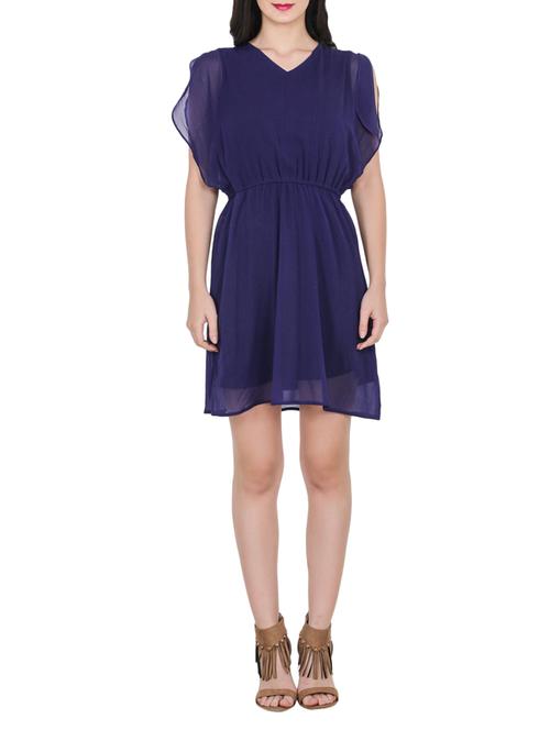 navy blue empire line dress - 14908842 - Very Small Image - 1