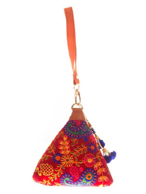 red colored cotton polyester blend regular potli - 14910231 - Very Small Image - 1