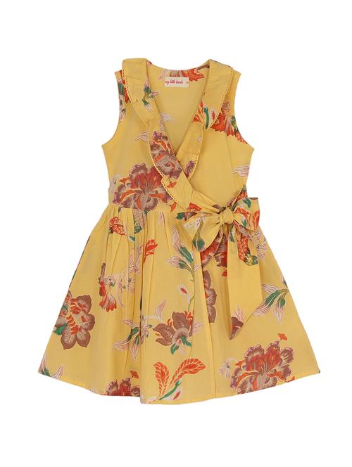 yellow cotton frock - 14910750 - Very Small Image - 1