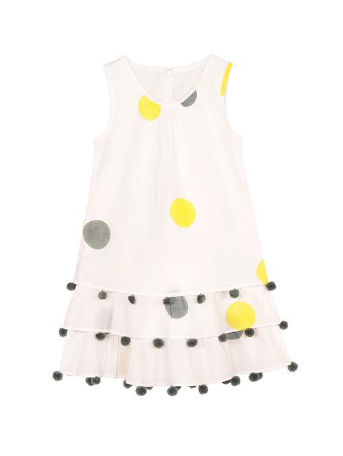 off white cotton frock - 14910774 - Very Small Image - 1
