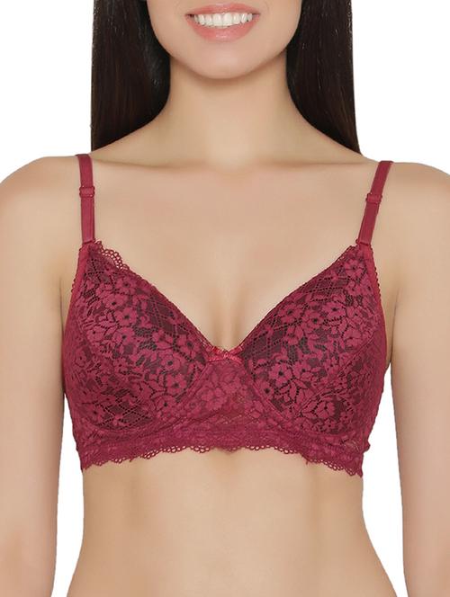 solid purple lace bra - 14911261 - Very Small Image - 1