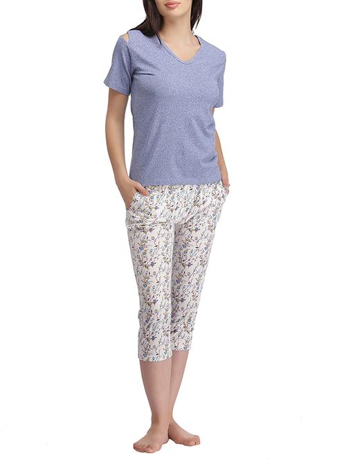 multi colored nightwear capri set - 14911409 - Very Small Image - 1
