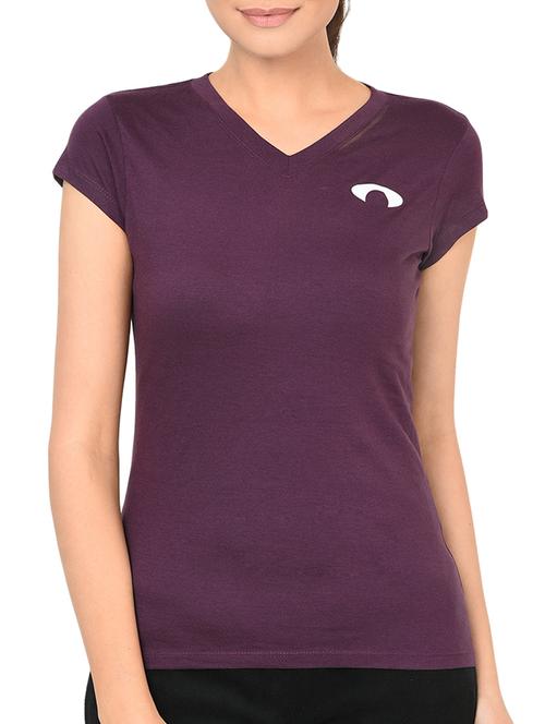 purple cotton printed tee - 14912169 - Very Small Image - 1