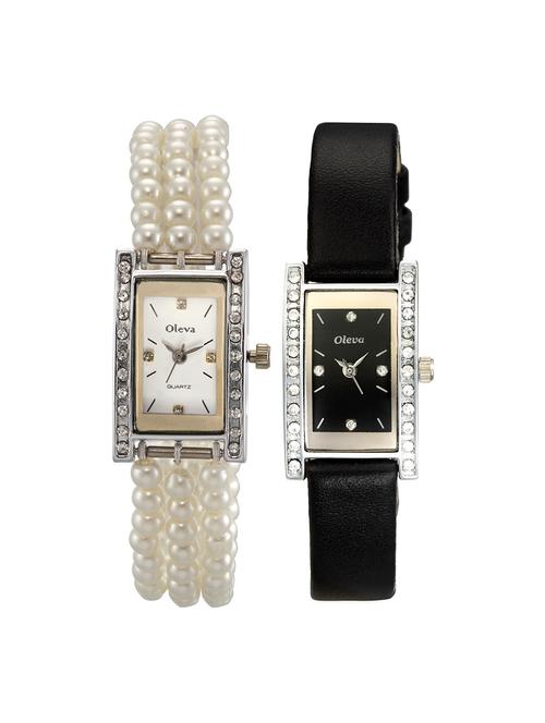 oleva deginer multicolor analog watch combo for women pack of 2 - 14912417 - Very Small Image - 1
