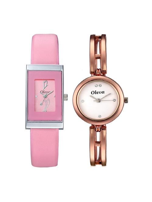 oleva deginer multicolor analog watch combo for women pack of 2 - 14912422 - Very Small Image - 1