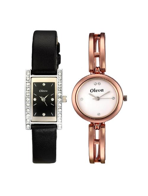 oleva deginer multicolor analog watch combo for women pack of 2 - 14912424 - Very Small Image - 1