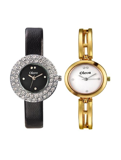 oleva deginer multicolor analog watch combo for women pack of 2 - 14912432 - Very Small Image - 1