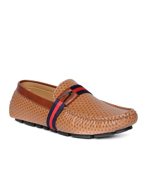 tan leatherette slip on loafer - 14912943 - Very Small Image - 1