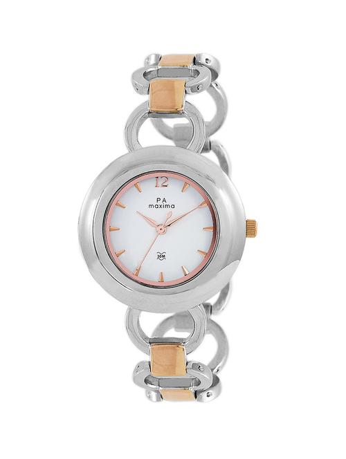 maxima white dial analog watch for women - 48010bmlt - 14913038 - Very Small Image - 1