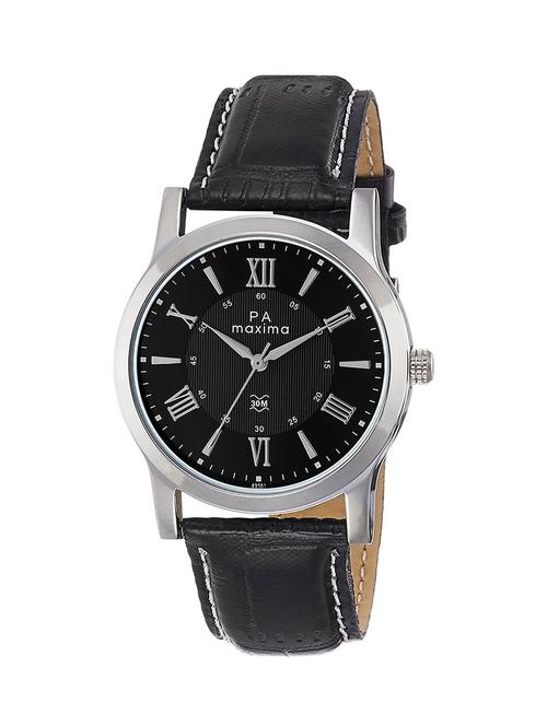 maxima black dial analog watch for men - o-49561lmgi - 14913058 - Very Small Image - 1