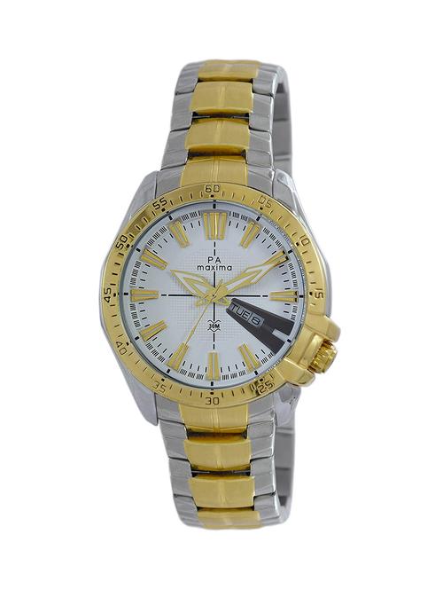 maxima white dial analog watch for men - 41610cagt - 14913066 - Very Small Image - 1