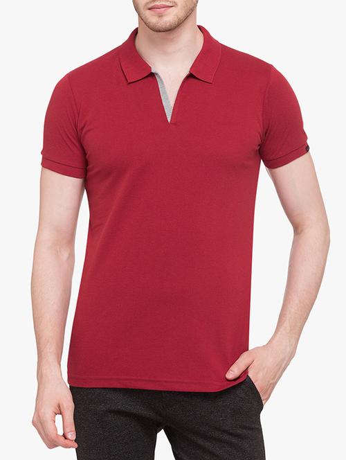 maroon polyester t-shirt - 14913848 - Very Small Image - 1