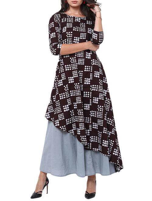 polka dot layered kurta - 14913899 - Very Small Image - 1