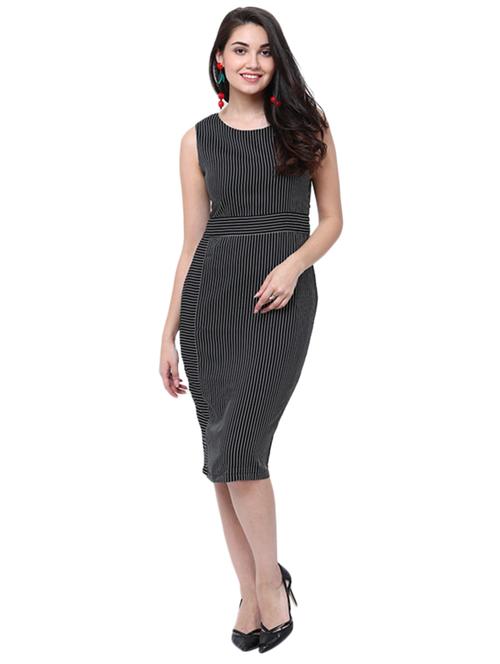 black striped sheath dress - 14913957 - Very Small Image - 1