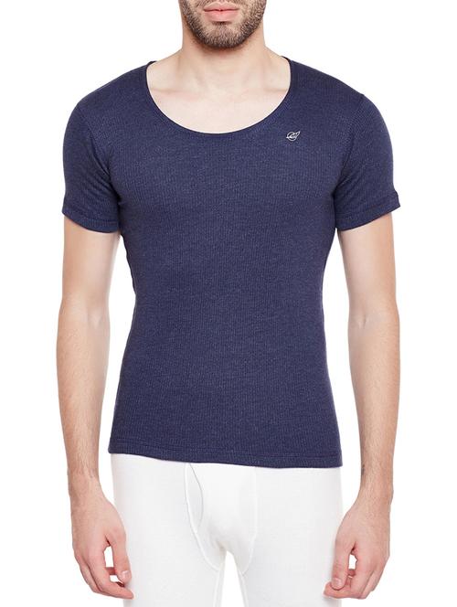 navy blue cotton thermal top - 14915318 - Very Small Image - 1