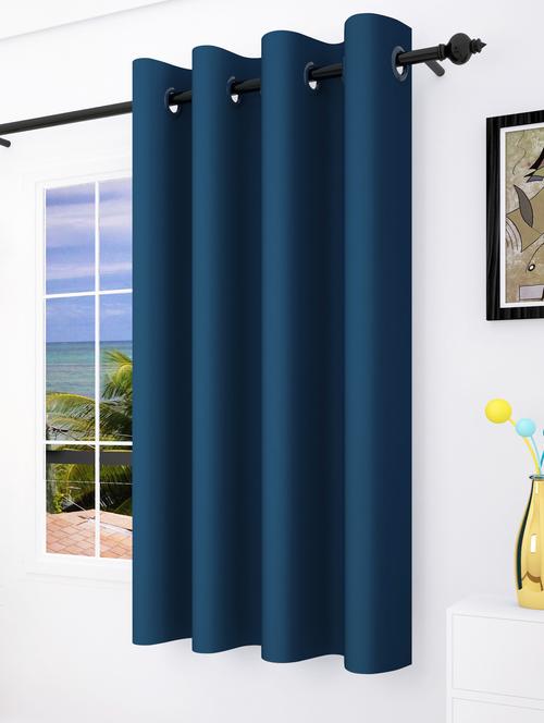 blue blackout 1 pc window curtain-5 feet - 14915486 - Very Small Image - 1