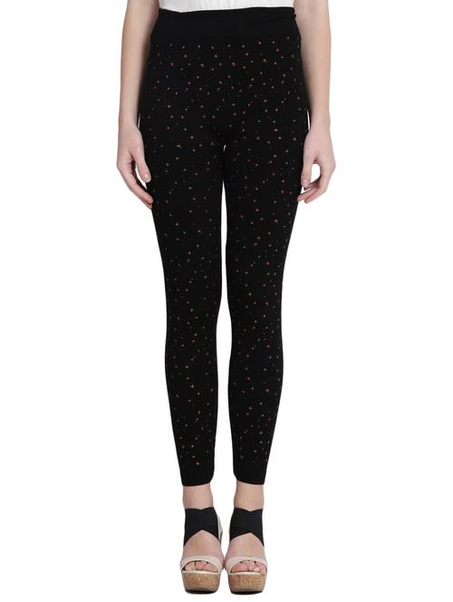 black printed cotton jegging - 14915619 - Very Small Image - 1