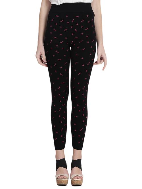 black printed cotton jegging - 14915621 - Very Small Image - 1