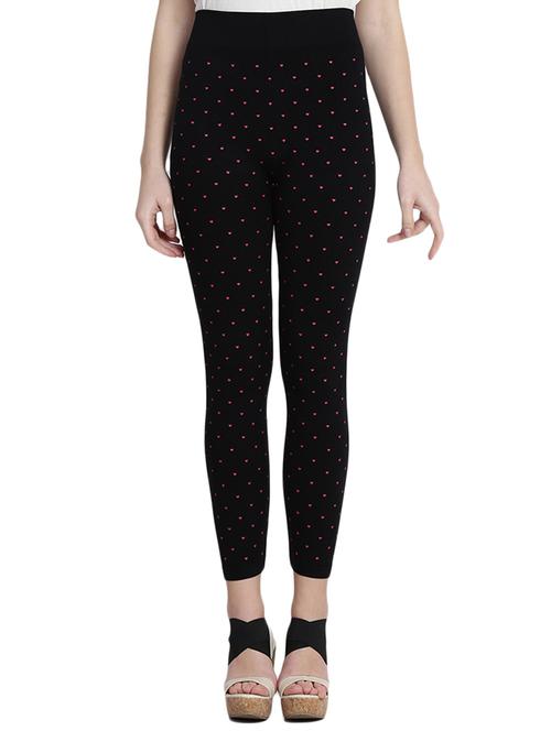 black printed cotton jegging - 14915633 - Very Small Image - 1
