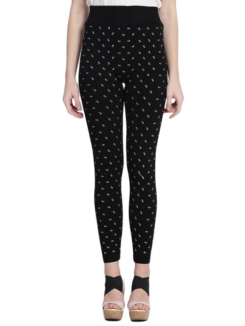black printed cotton jegging - 14915636 - Very Small Image - 1