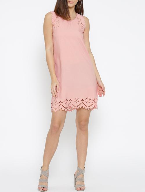 solid pink a-line dress - 14915965 - Very Small Image - 1