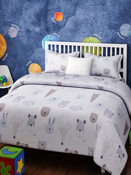cartoon print double bedsheet with 2 pillow covers - 14916213 - Very Small Image - 1