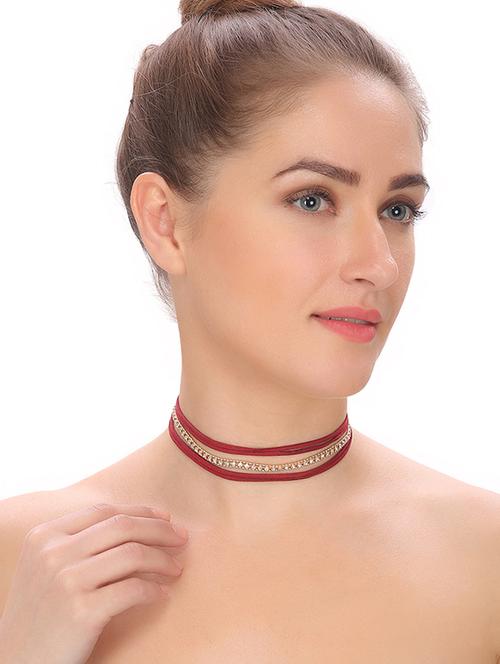red metal choker necklace - 14916422 - Very Small Image - 1