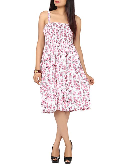 multi colored printed a-line dress - 14917221 - Very Small Image - 1