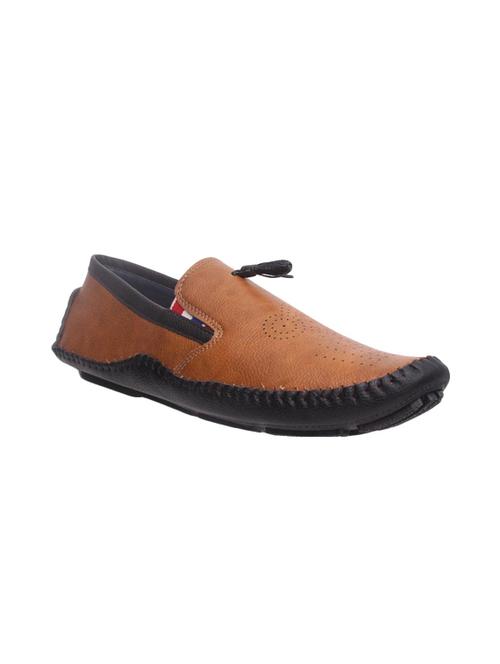 tan leatherette slip on loafer - 14918443 - Very Small Image - 1