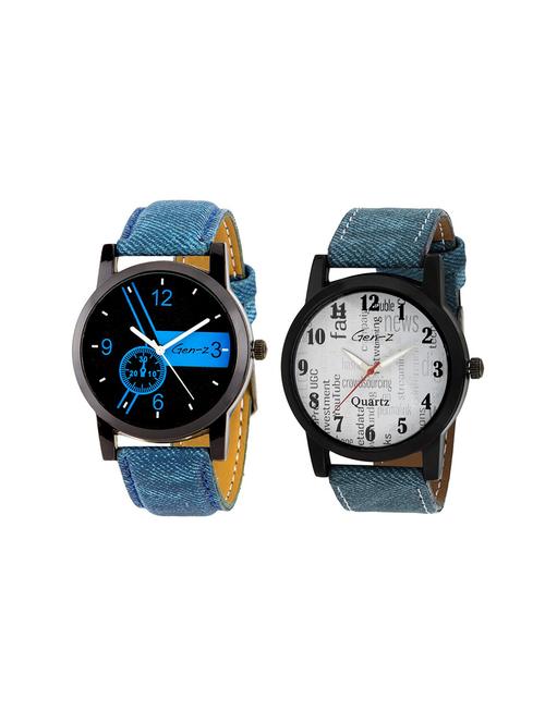 gen-z combo of two social and denim watches - 14918933 - Very Small Image - 1