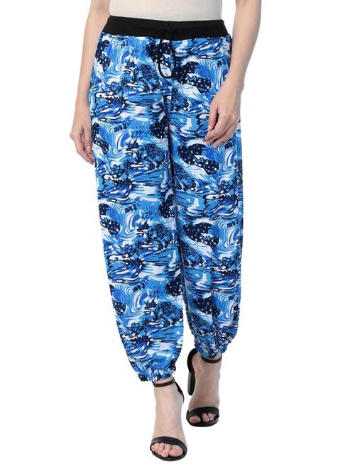 blue polyester blend patiyala salwar - 14920390 - Very Small Image - 1