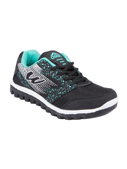 black mesh laceup sports shoes - 14920468 - Very Small Image - 1