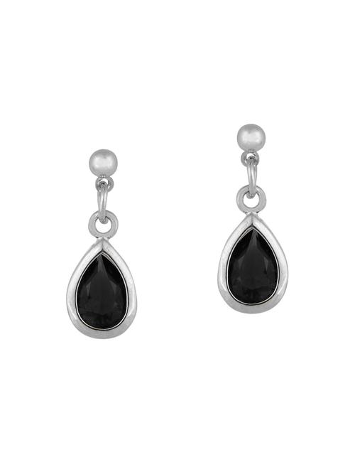 black brass drop earrings - 14920563 - Very Small Image - 1