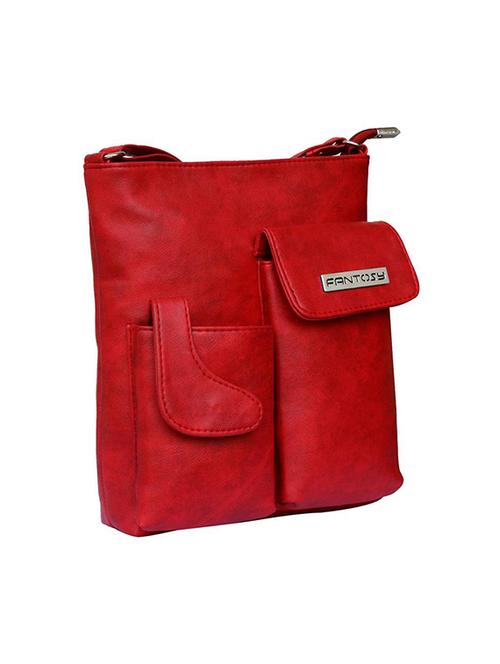 red leatherette regular sling bag - 14921816 - Very Small Image - 1