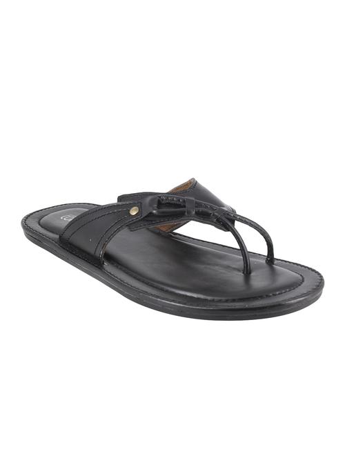 black leatherette toe separator slipper - 14922347 - Very Small Image - 1