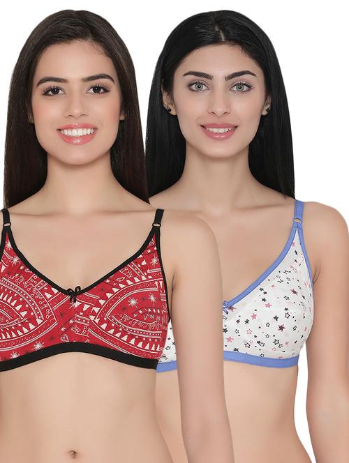 set of 2 multi colored printed bra - 14922675 - Very Small Image - 1
