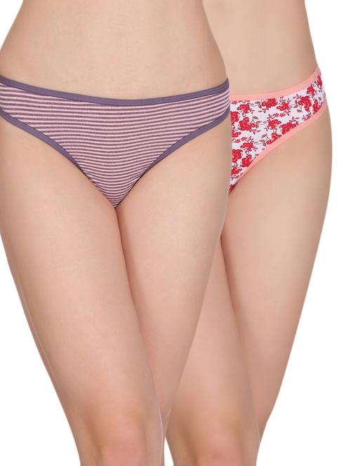 set of 2 multi colored thongs panties - 14922696 - Very Small Image - 1