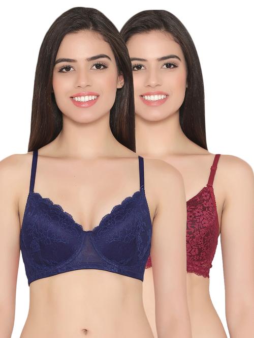 multi colored lace push up bra - 14922770 - Very Small Image - 1