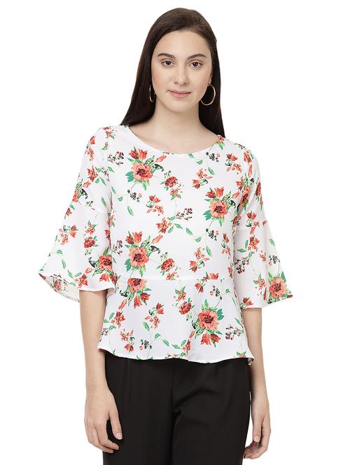 floral bell sleeved top - 14923858 - Very Small Image - 1