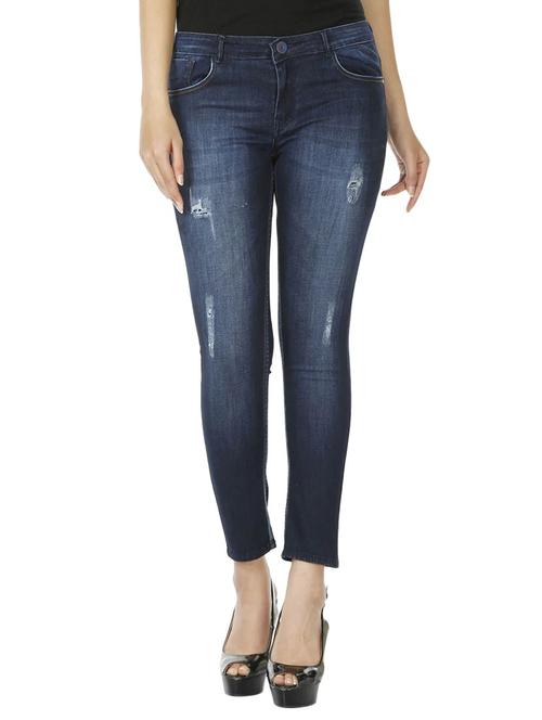 blue denim distressed jeans - 14924614 - Very Small Image - 1
