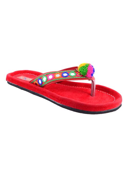 red toe separator slippers - 14924748 - Very Small Image - 1