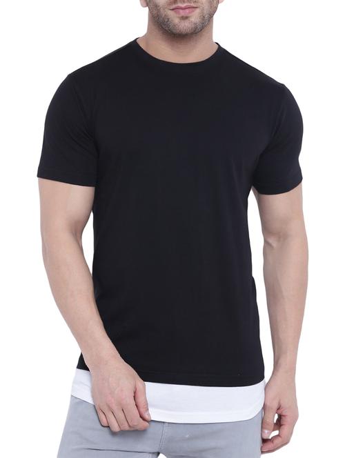 black cotton back print tshirt - 14926545 - Very Small Image - 1