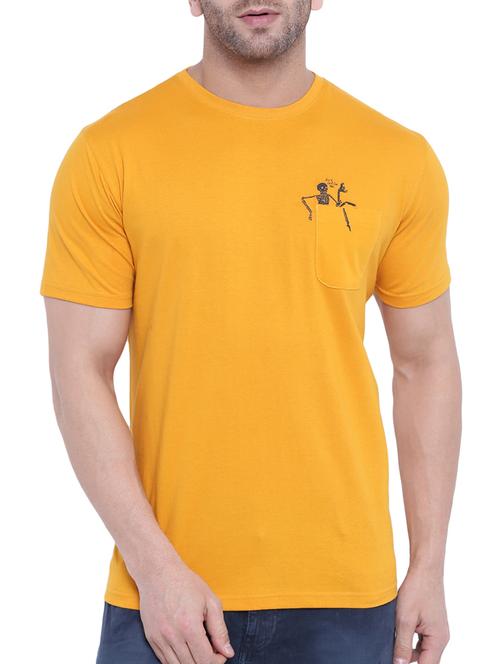 yellow cotton pocket t-shirt - 14926552 - Very Small Image - 1