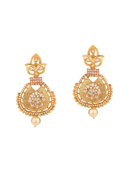 gold copper drop earrings - 14927174 - Very Small Image - 1